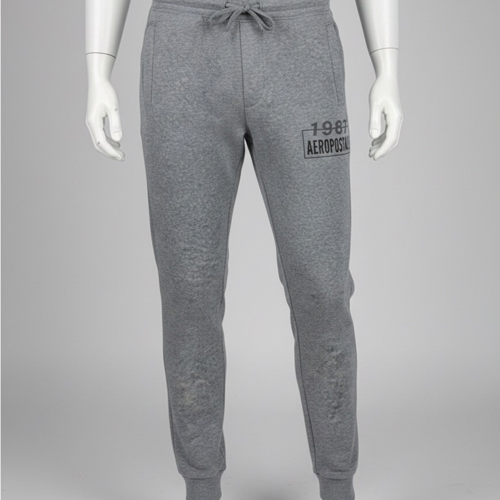 Aeropostale 1987 Gray Jogger Sweatpants Men’s M Drawstring Athleisure